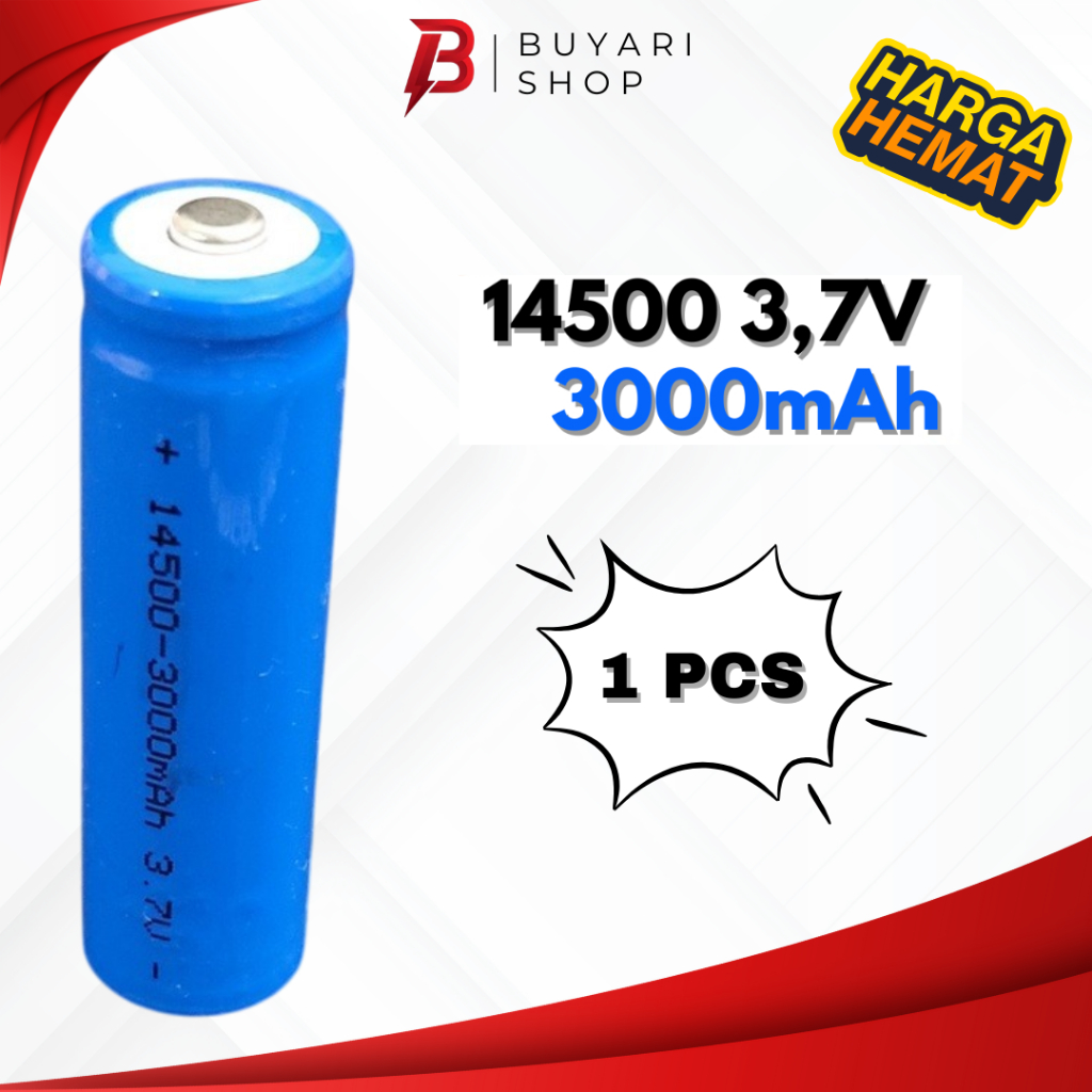Baterai AA Rechargeable 14500 3000 mAh 3.7V Batre 14500 3.7V Batre Mainan Anak
