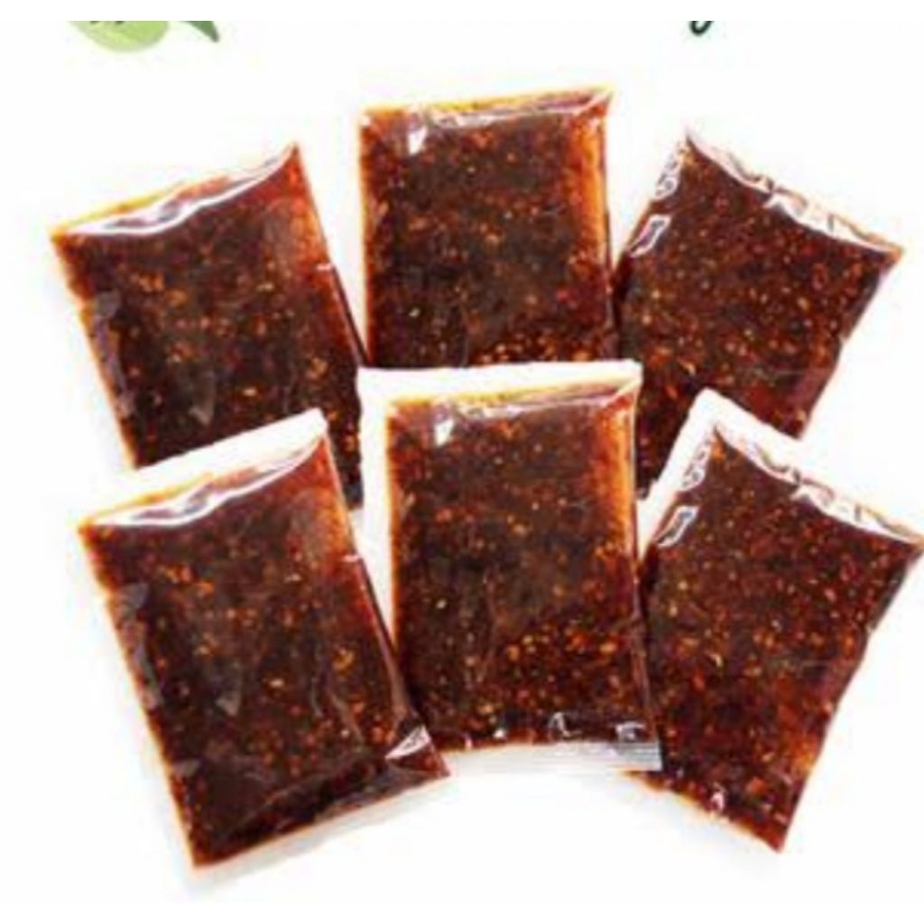 

chili oil kemasa 100 g, 500g, dan 1 kg