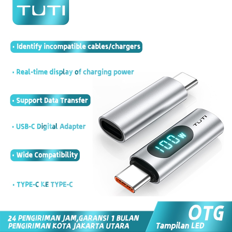 Tuti OTG Type C to C Konverter Detector Kabel Cas Type C - Kabel Cas Type C OTG