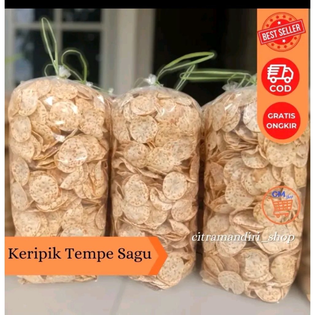 

Kripik tempe sagu 1kg kualitas premium