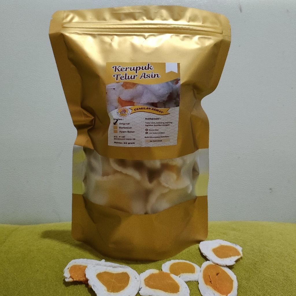 

Kerupuk Telur Asin Matang | Kerupuk Renyah | Kerupuk Telur Asin | Cemilan Sehat | Snack Omega 3