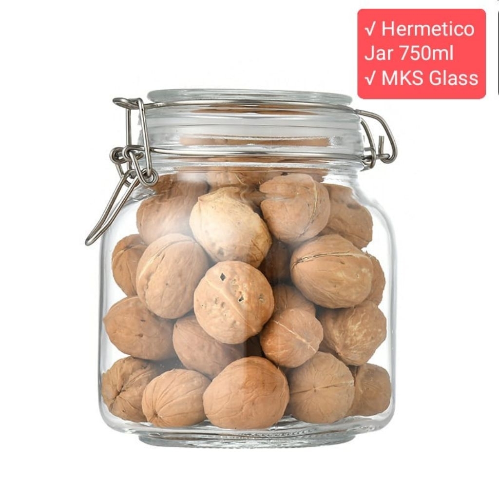 Hermetico Jar 750ml / Hermetico Jar / Glass Jar with Clamp Lid / Hermetico Canister TW089B