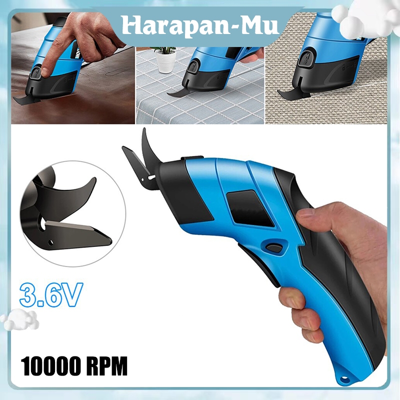 

3.6v/2000mah Gunting Elektrik Pemotong Kain Portabel Elektrik Kepala Pemotong Kain Tergantikan