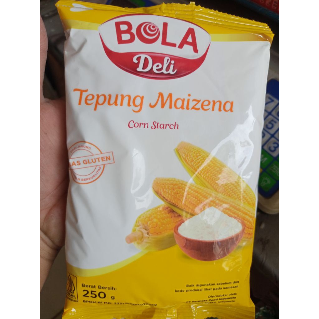 

Tepung maizena Bola deli 250gr bebas gluten