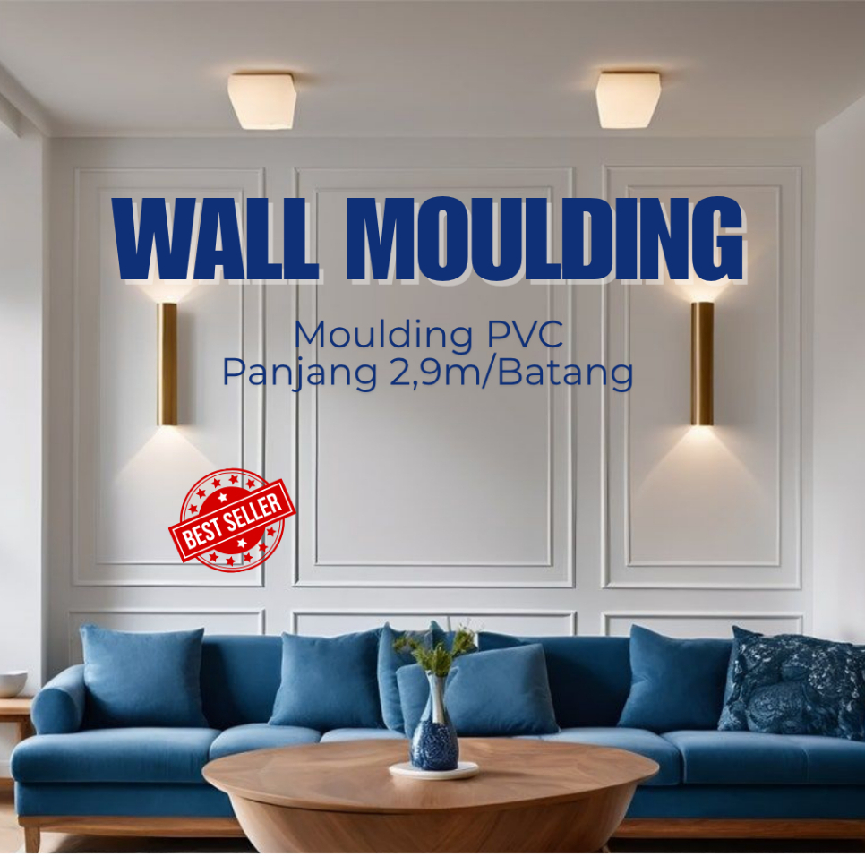 Wall Moulding PVC Dinding ARNI / Moulding Hiasan Dinding 2,9m