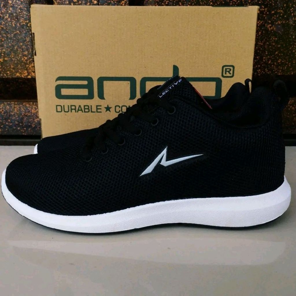 Sepatu Ando Liam hitam putih black white