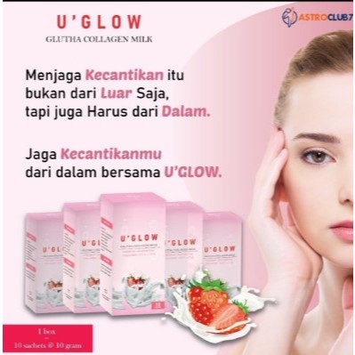 UGLOW susu Collagen U'GLOW Glutha Collagen Milk Creamer Vitamin C Original 100%