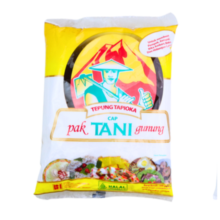 

Tepung tapioka cap Pak Tani 500 gr