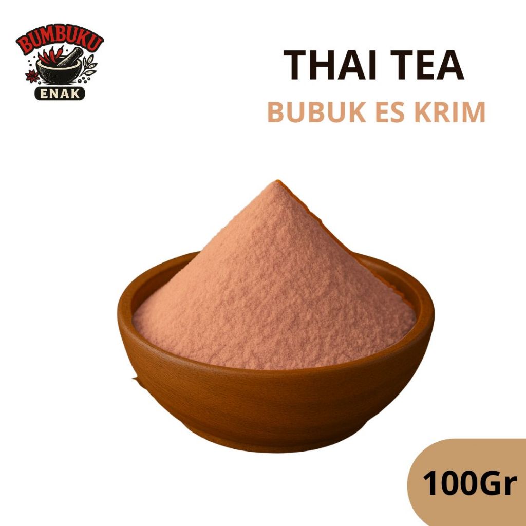 

Bubuk Es Krim Rasa Thai Tea 100gr – Rasa Teh Thailand Khas, Creamy & Wangi untuk Dessert dan Minuman Kekinian