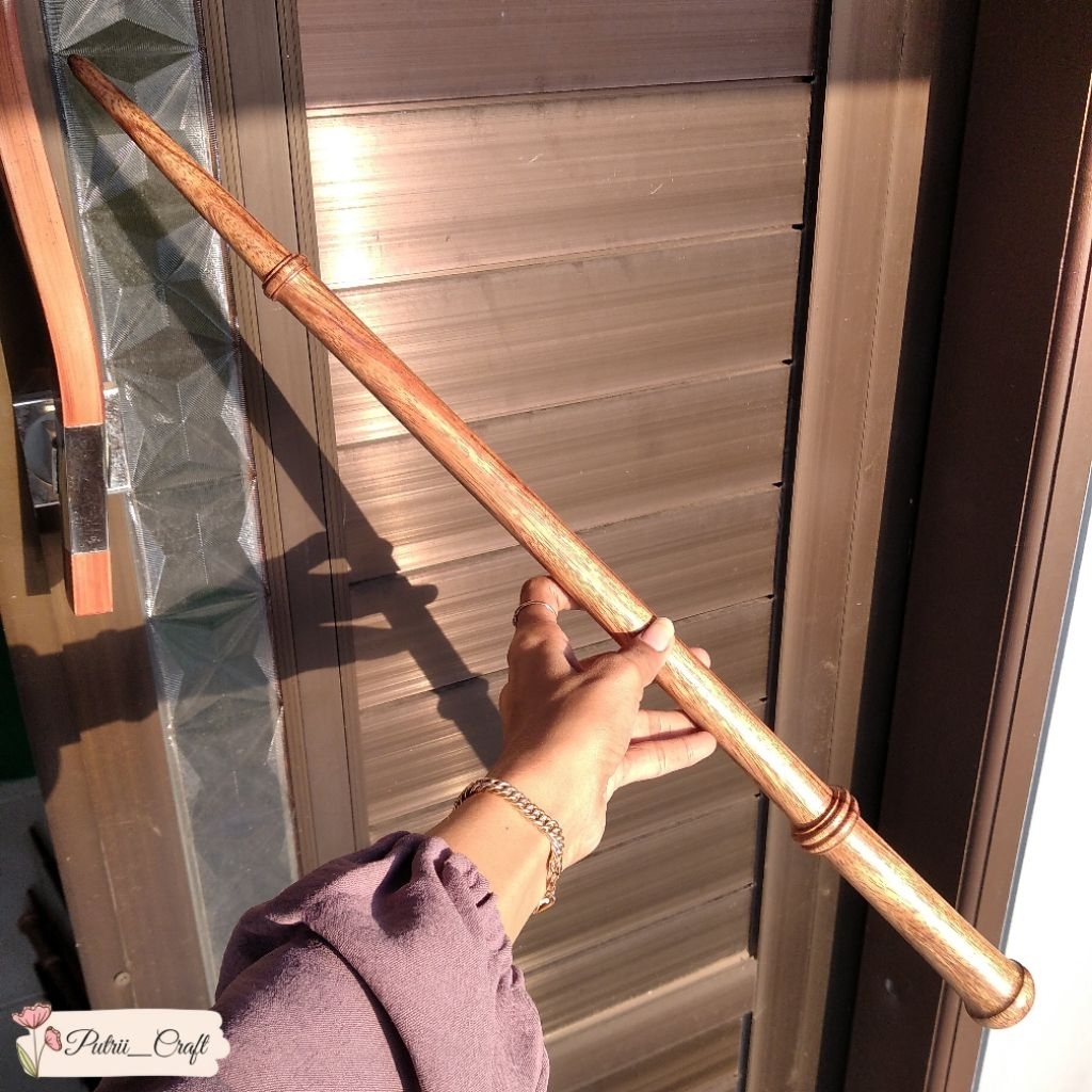 PUTRIICRAFT | tongkat komando panjang 60cm kayu gaharu