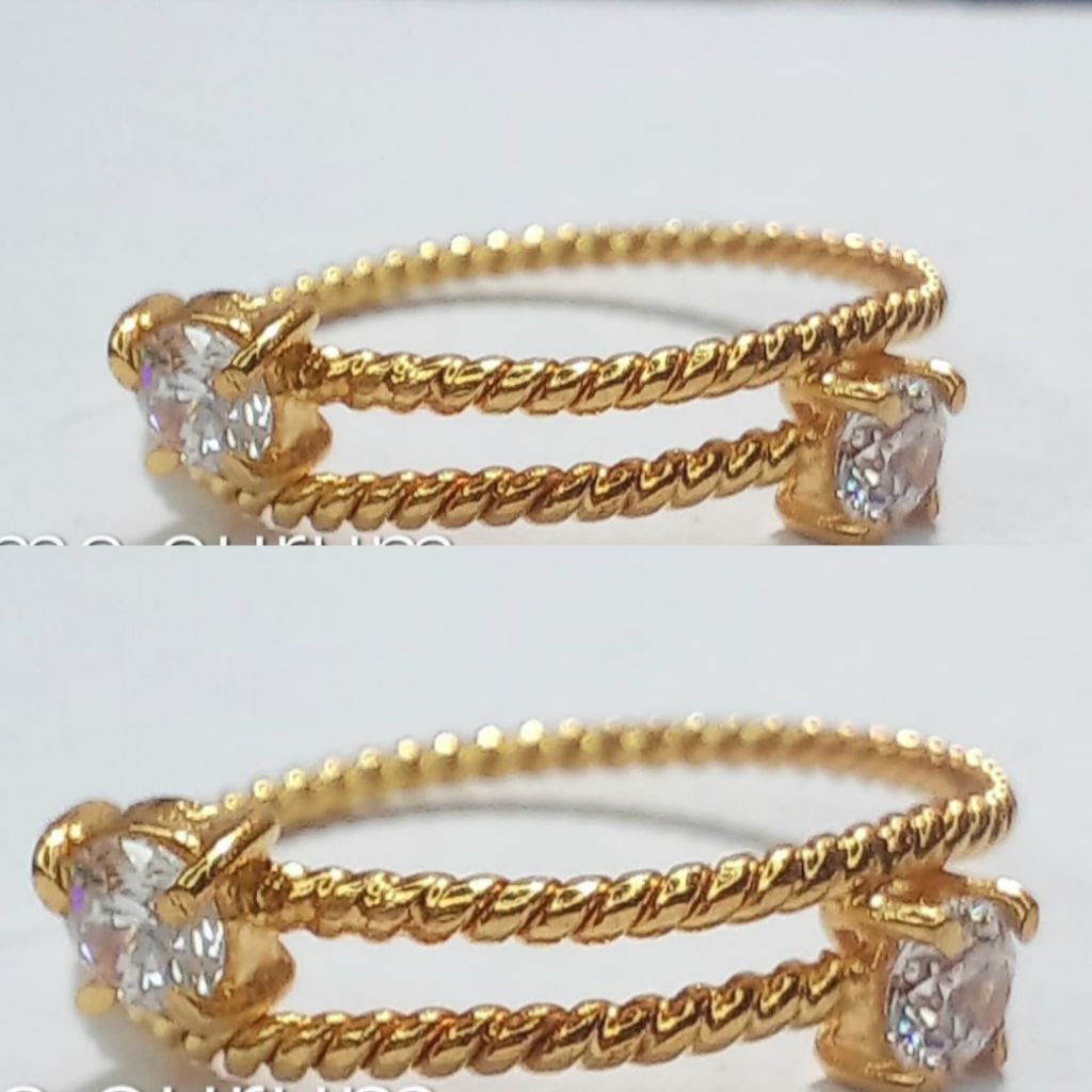 Cincin Emas Muda/ Emas Muda 1 Gram/ Cincin Lilit Permata