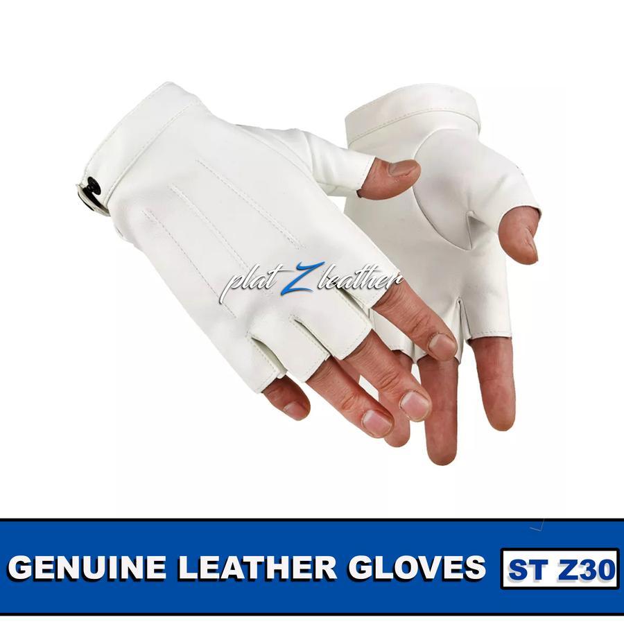 SARUNG TANGAN KULIT ASLI GARUT . HALF GLOVES