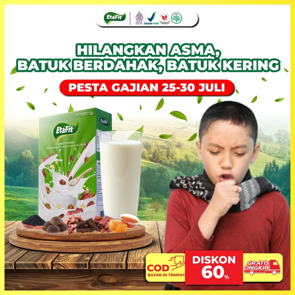 

Obat Batuk Pilek Berdahak Berlendir Kering Anak - ETAFIT Susu Kambing Etawa Murni Asli 100% Original