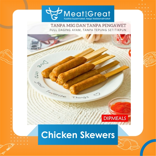 

Chicken Skewer Frozen Dipmeals – Tusuk Ayam Tanpa MSG | Camilan Sehat Anak – Meat & Great