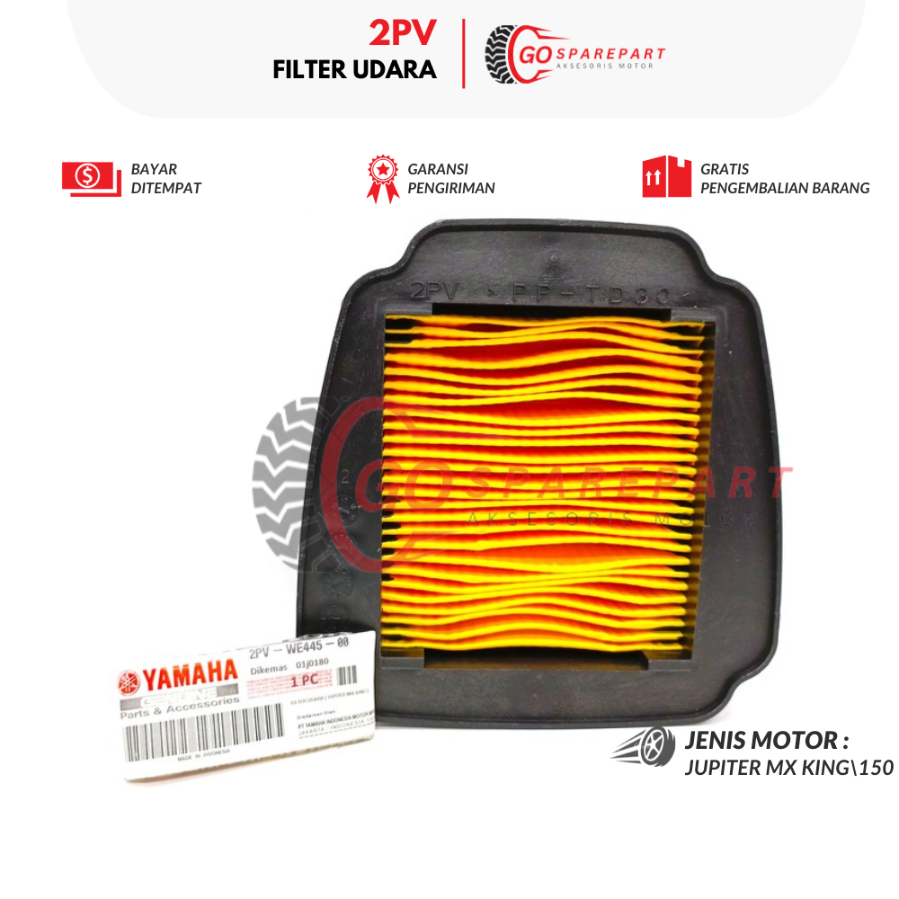2PV FILTER UDARA MOTOR YAMAHA JUPITER MX KING / SARINGAN UDARA MOTOR JUPITER MX / AIR FILTER / FILTE