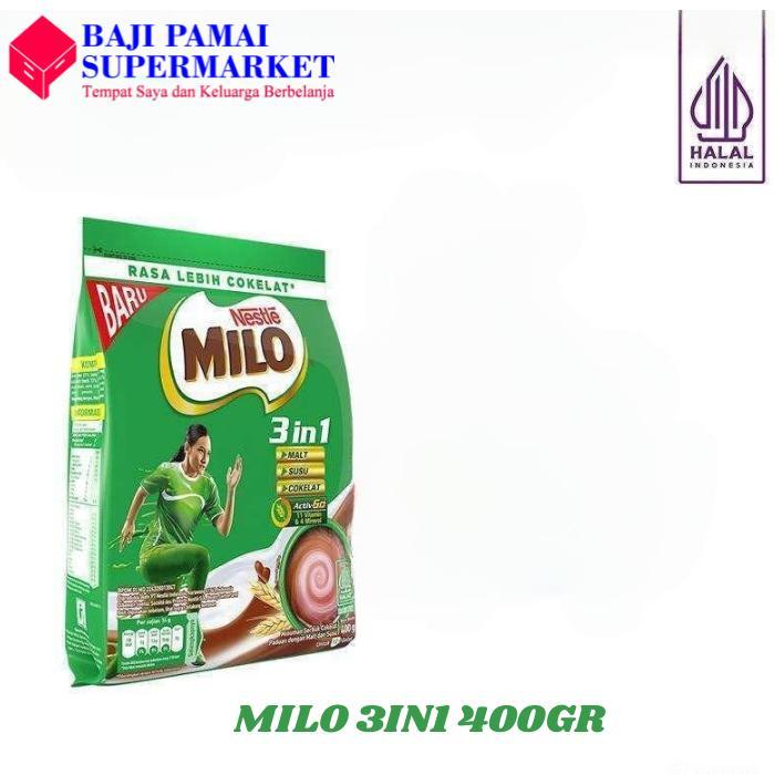 

Nestle Milo 3in1 Activ-Go 400gr Rasa Lebih Cokelat