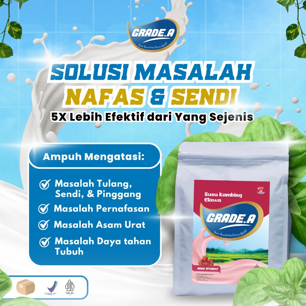 

Baru Susu Bubuk Kambing Etawa Grade A Rasa Stroberi Kemasan 1Kg