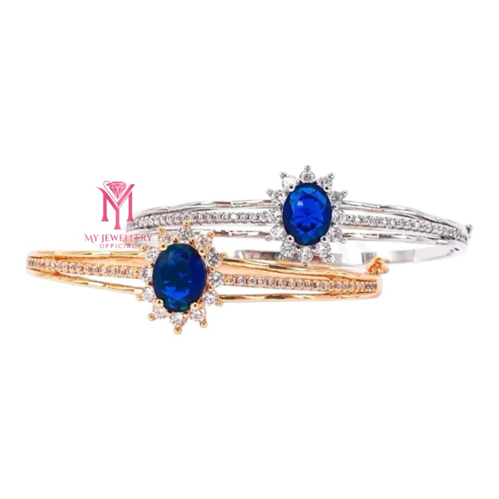 Gelang Blue Sapphire Crystal Zirconia