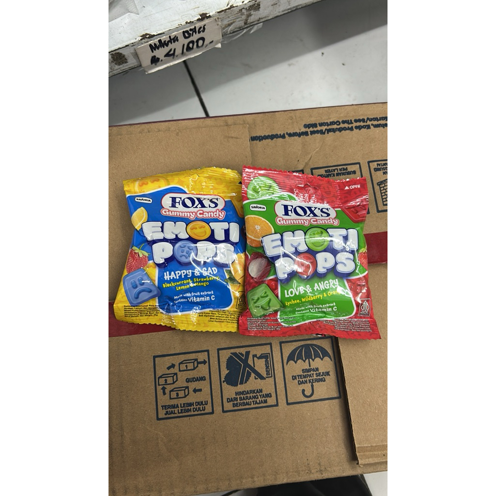 

Fox’s emoti pops 35gram sak