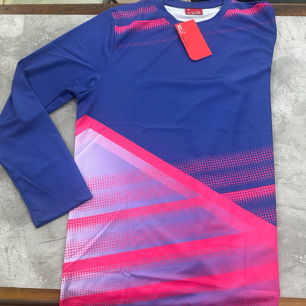 Kaos  Jersey Running Jogging Lengan panjang Dick Wolves Actassi