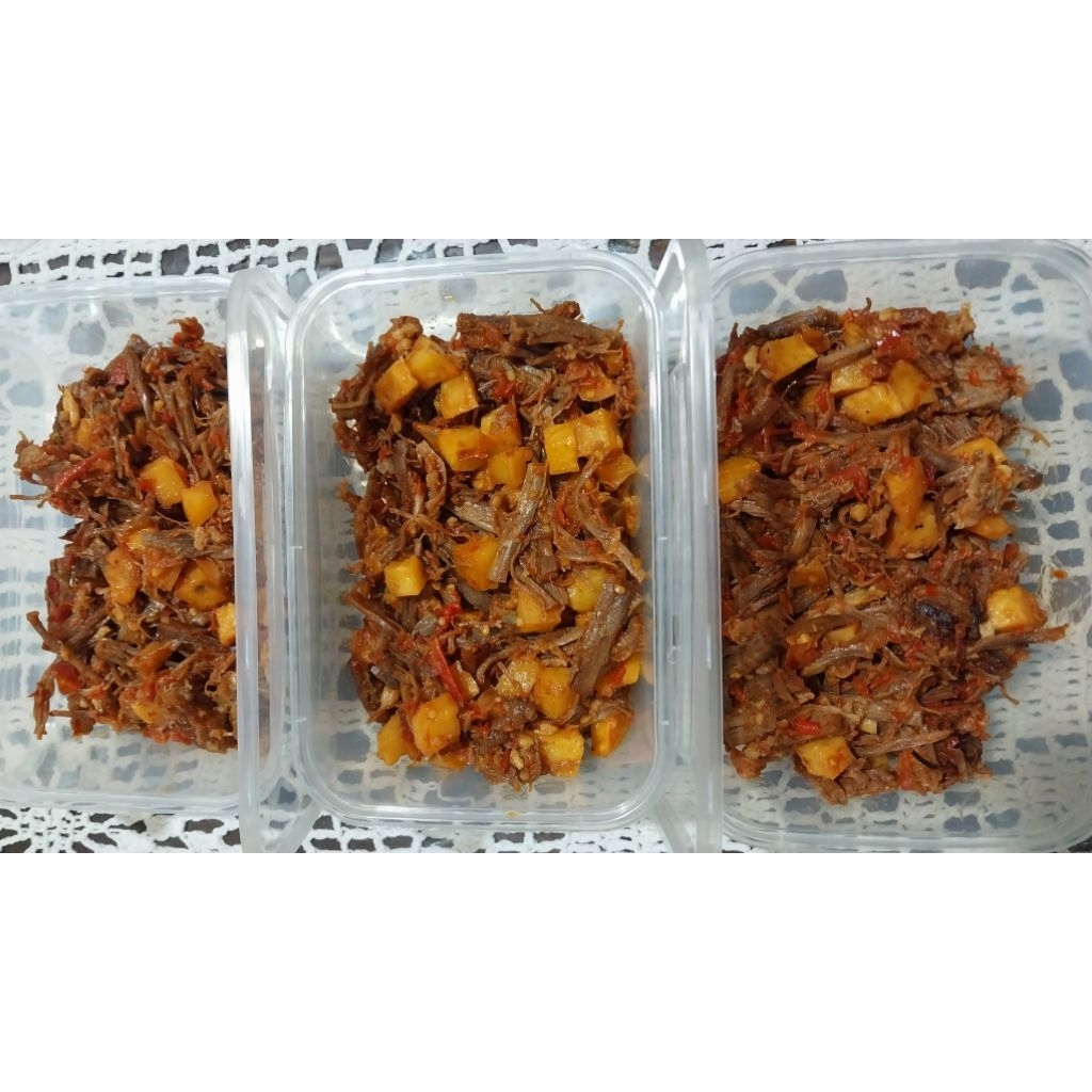 

Daging Suwir Balado Kentang 250gr