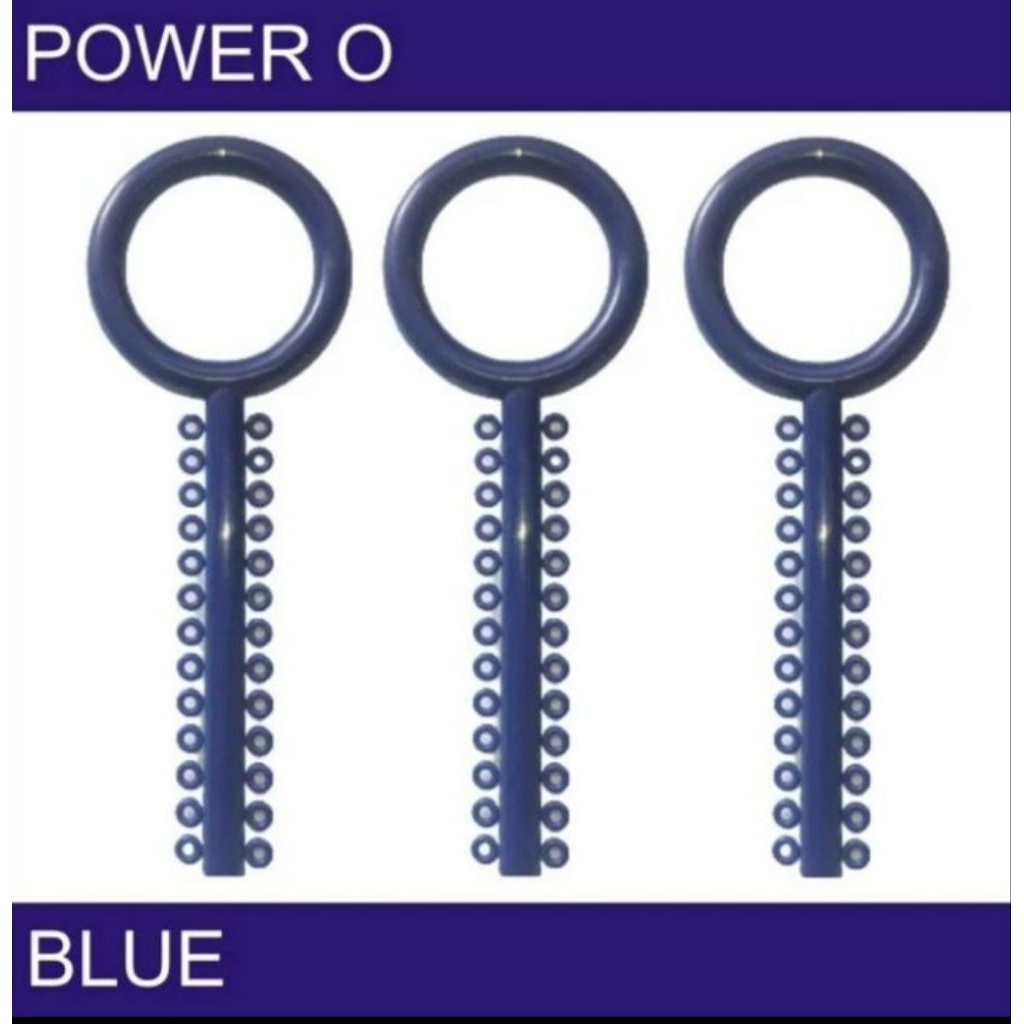Dental Power O Ring AO Ligature Tie Warna Blue Karet Behel Biru Dongker