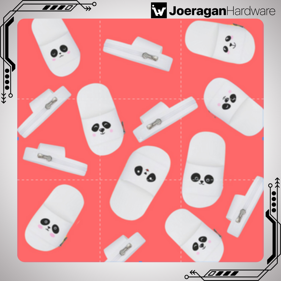 Dompet Koin Bahan Rubber Silikon Karakter Lucu Resleting Uang Receh Karet Silicon Boneka Panda