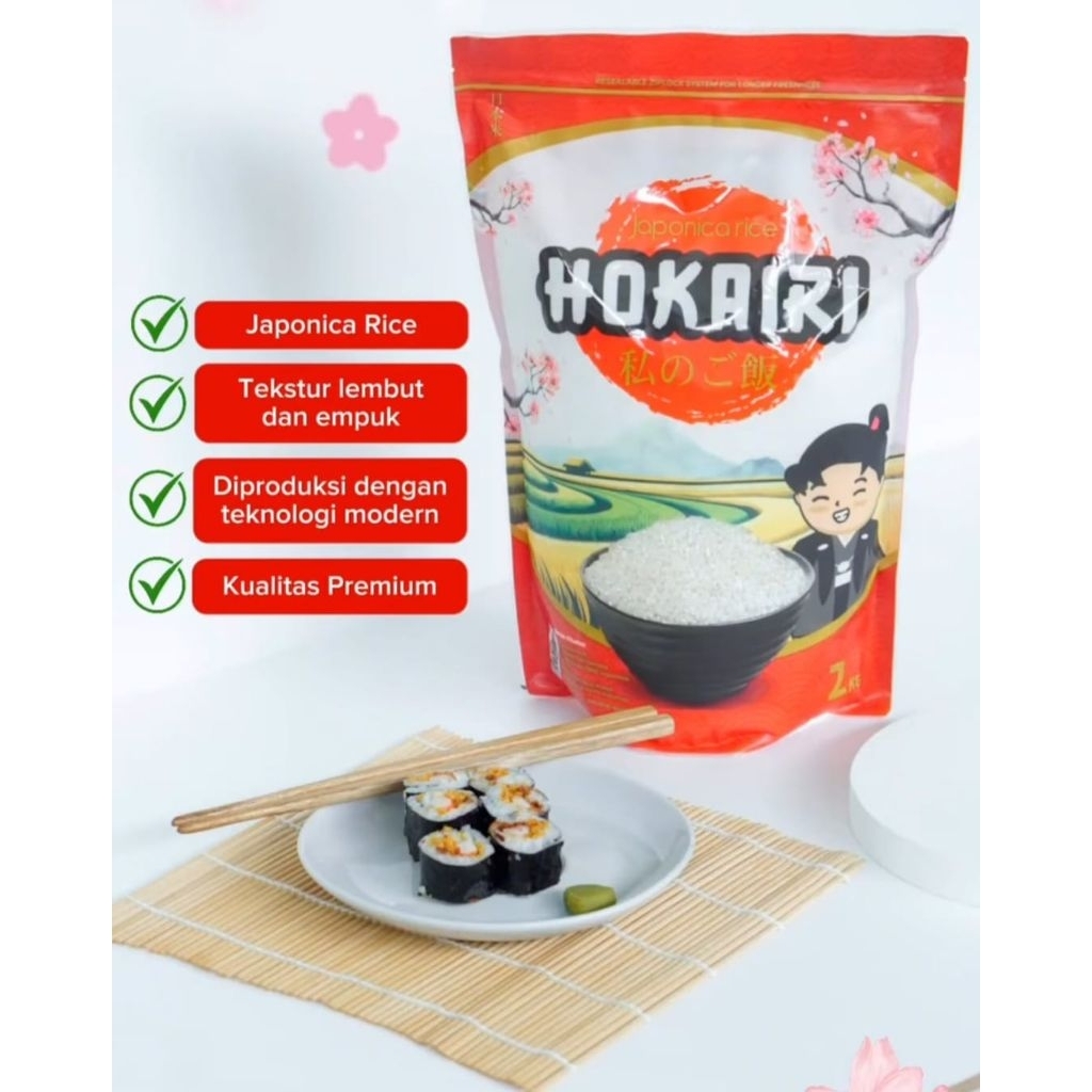 

Japonica Rice Beras Jepang Sushi 2kg Short Grain Rice