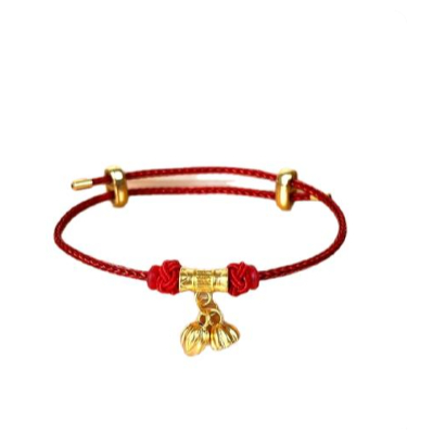 Gelang emas hongkong 24 k lotus root