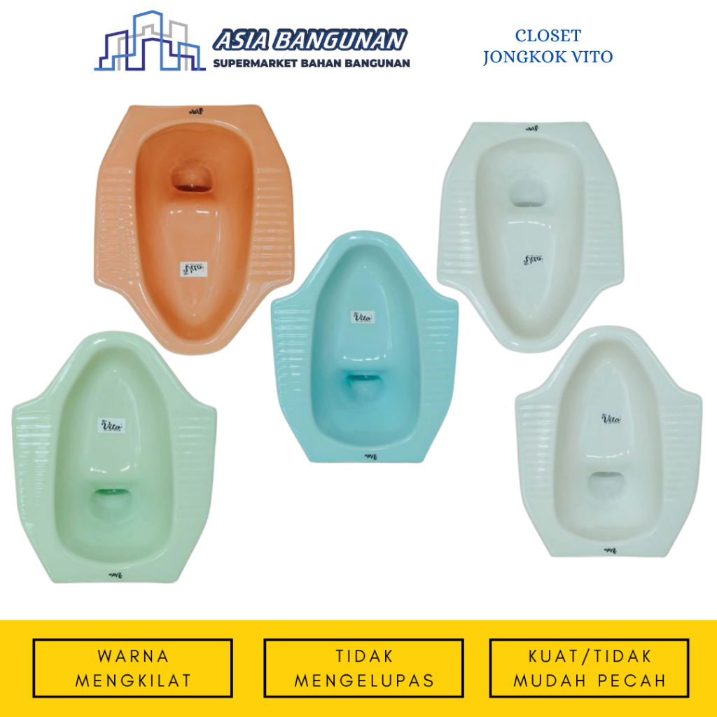 KLOSET JONGKOK VITO TOILET JONGKOK MODERN PACKING PETI KAYU