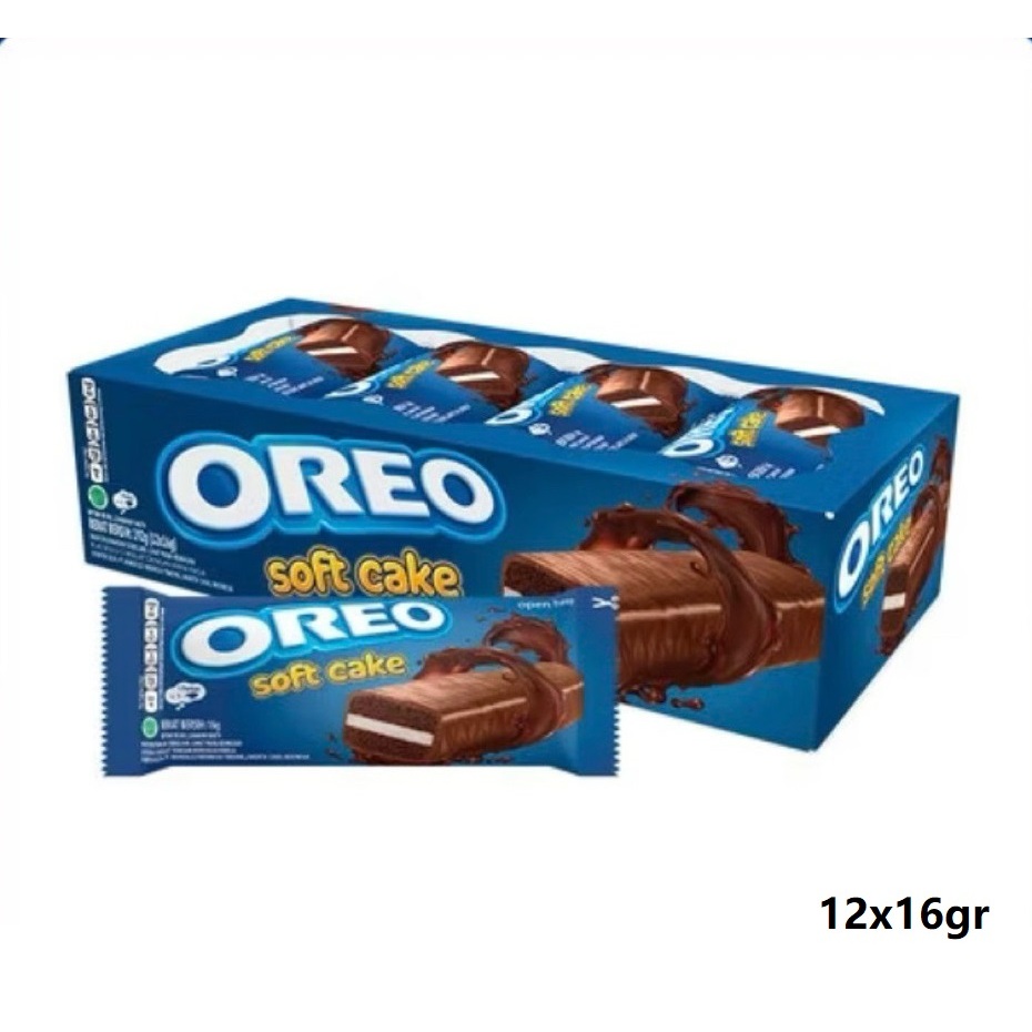 

Bolu Orea Coklat /Oreo Soft Cake Bolu 12 pcs x 16 gr