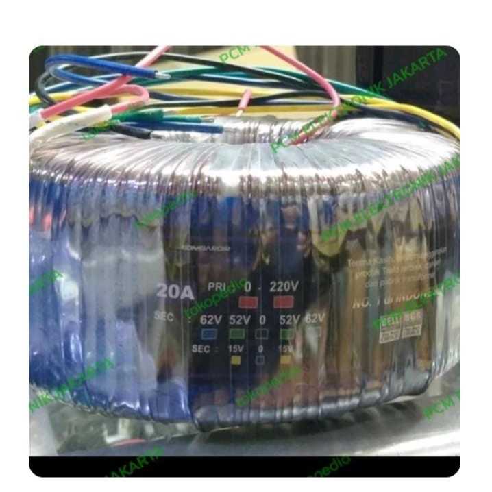 RH8471 travo trafo toroid donat 20a 20ampere 20 amper 47v 56v 65v by PCM LTC GLODOK