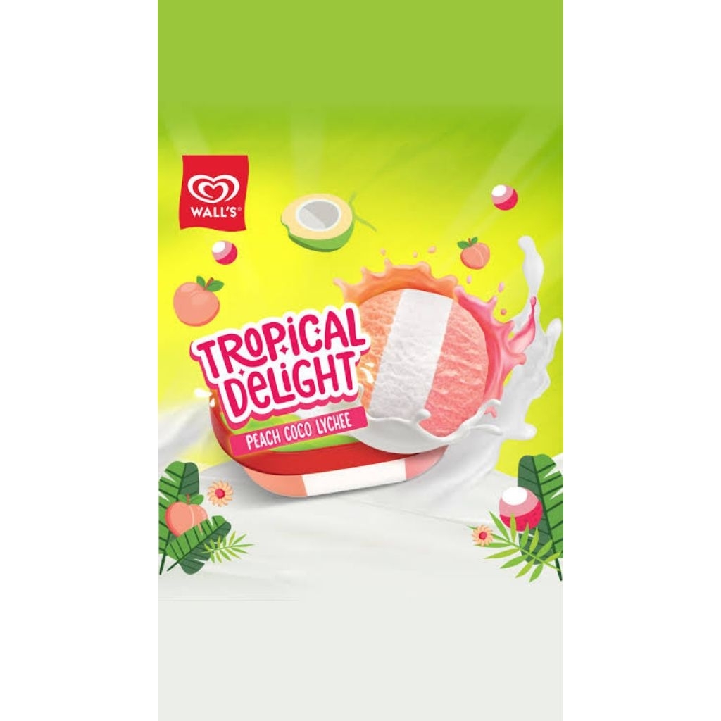 

Ice Cream Walls Tropical Delight (Peach, Coco, Lychee) 700 ml
