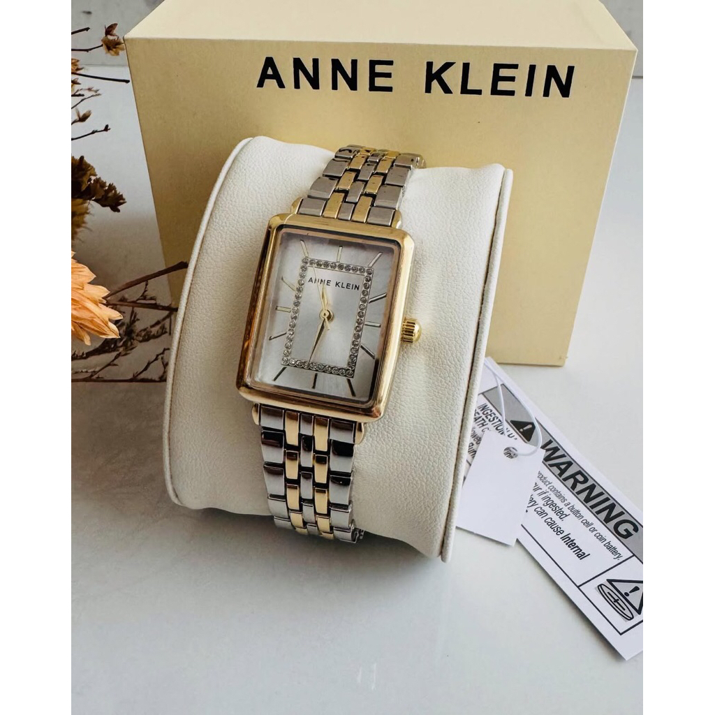 Anne Klein Women's Two-Tone Glitter Bracelet Watch, AK/3761SVTT