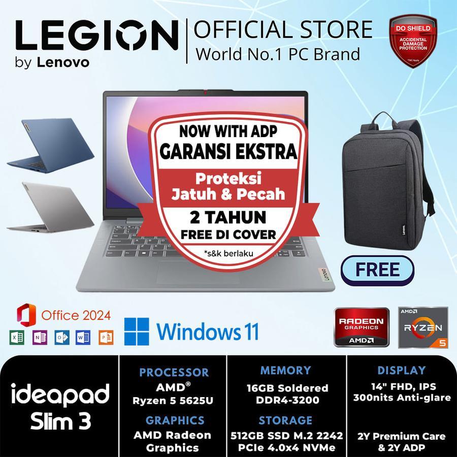 LENOVO IDEAPAD SLIM 3 14ABR8 8YID 90ID 9YID 1AID AMD RYZEN 5-5625U 16GB 512GB WIN 11 HOME + OFFICE H