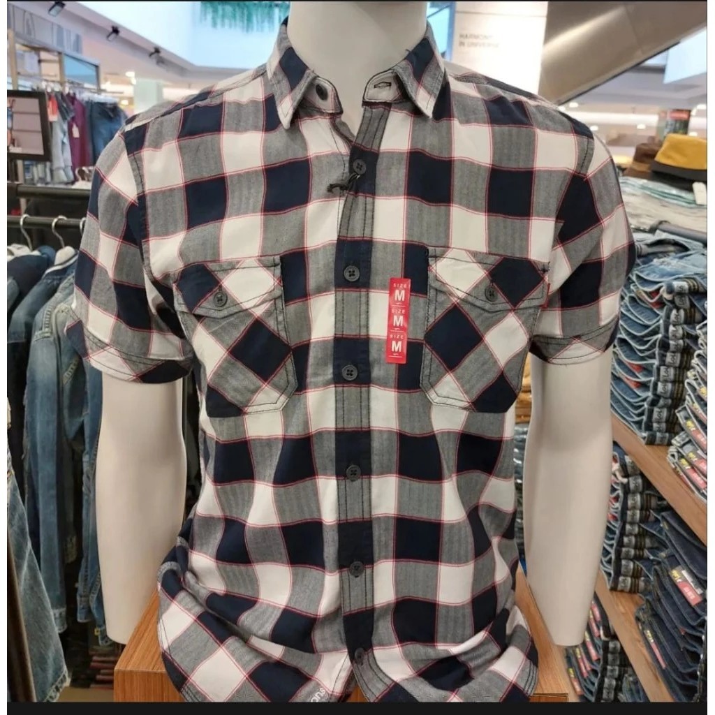 PROMO Kemeja Cardinal Jeans Slimfit Premium Quality Lengan Pendek Kotak Kotak