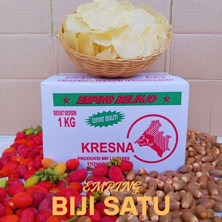 

(KEMASAN DUS) EMPING SUPER TIPIS 1KG Full Kering Siap Di Goreng