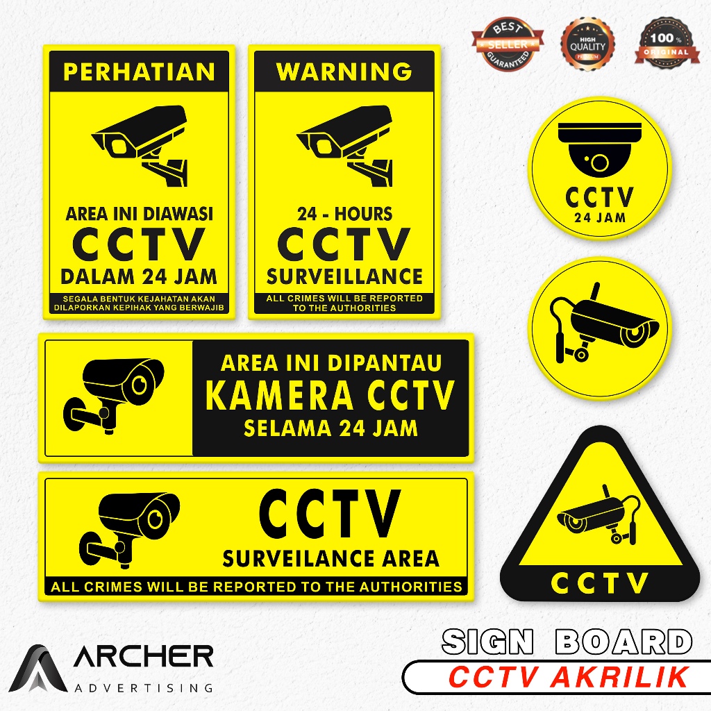 

SIGN BOARD PAPAN TANDA KAMERA CCTV AKRILIK