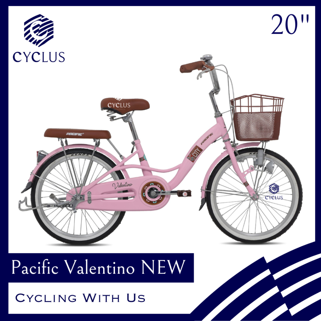 Sepeda Mini CTB Pacific Valentino 20 inch Keranjang Wanita Kualitas Terbaik City Bike