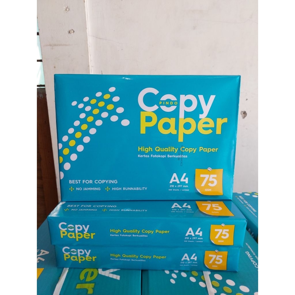 

1RIM Kertas HVS A4 merk COPY PAPER 75gr (Murah dan bagus)