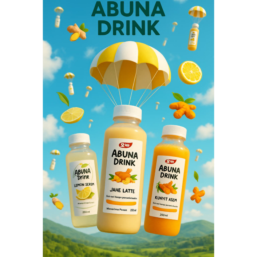 

[READY STOCK] ABUNA DRINK MINUMAN HERBAL JAHE LATTE | LEMON SEREH | KUNYIT ASEM