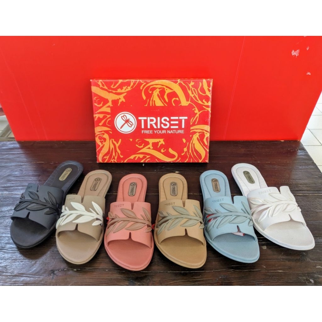 Sandal Flat Karet Triset Original Murah