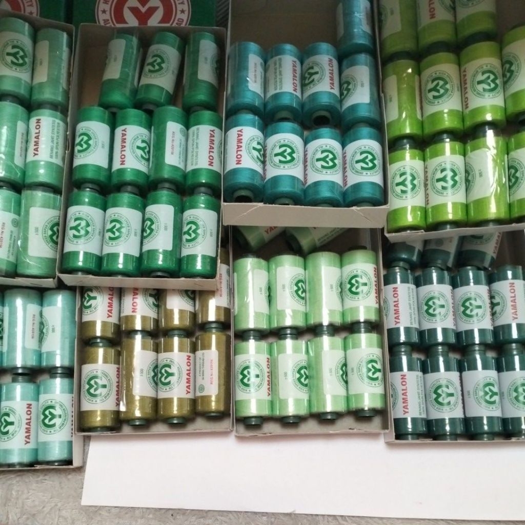 yamalon benang jahit ecer, benang jahit yamalon 500 yard