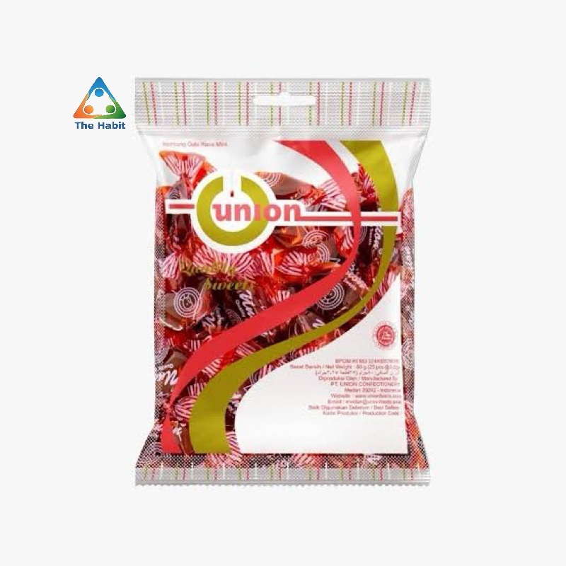 

(The Habit) PERMEN UNION HACKS MINT PEDAS 1 BUNGKUS ISI 66 BUTIR | PERMEN MINT HITAM UNION | UNION MINT CAMPUR