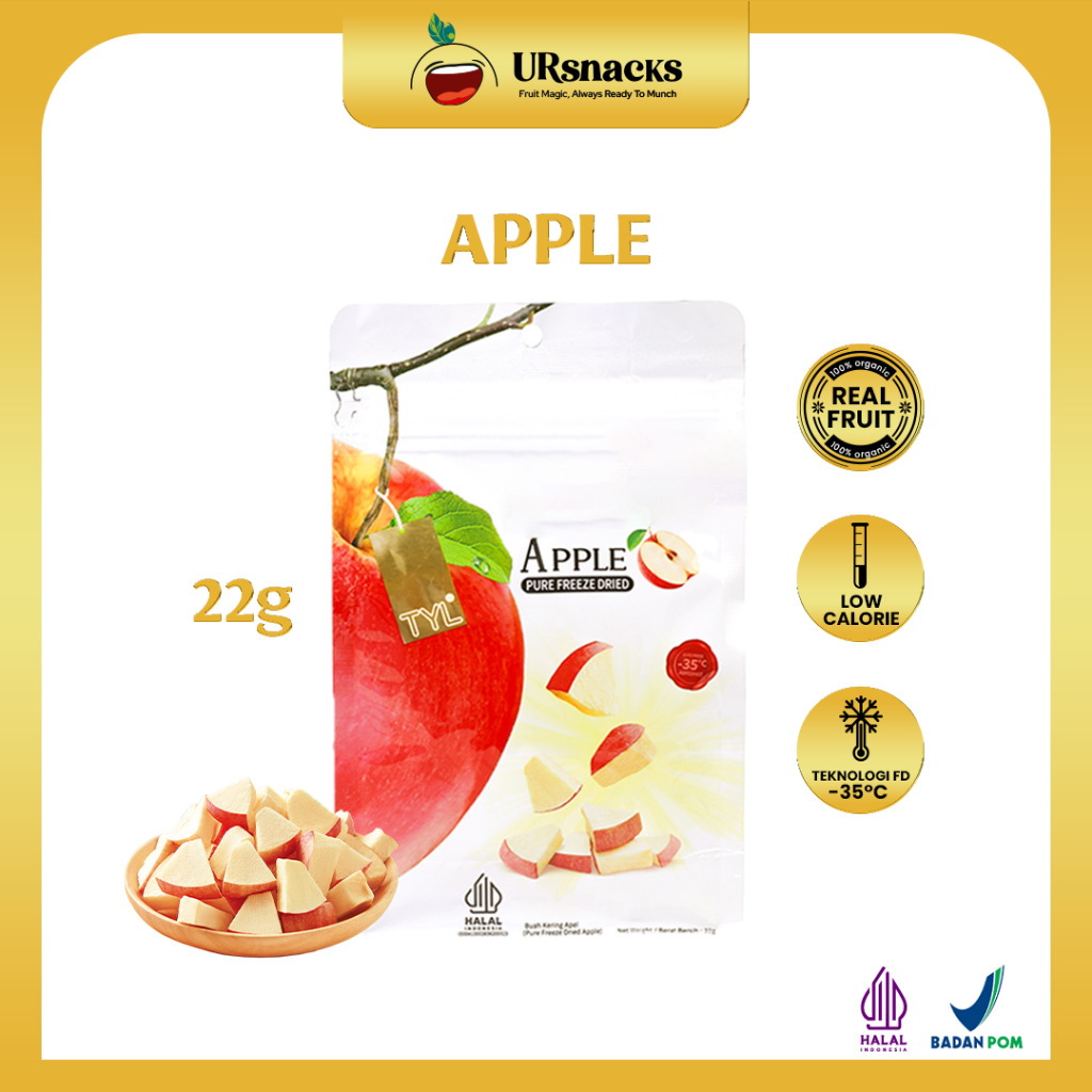 

URSNACKS Buah Kering Apple - Cemilan Sehat Buah Apel 22gr