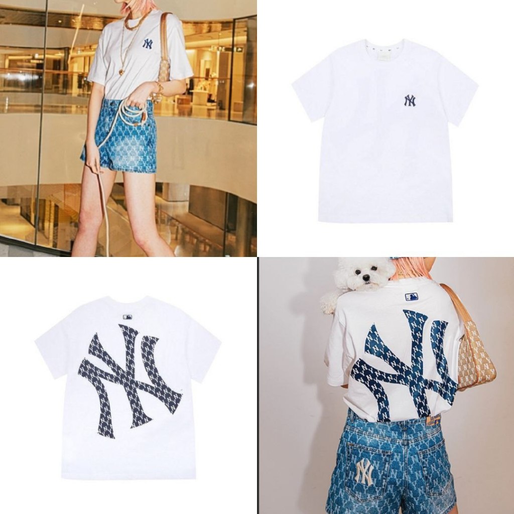 [Original]MLB BIG MONOGRAM LOGO NY T-SHIRT | Made in Korea | Signature NY Tee with Oversized Logo