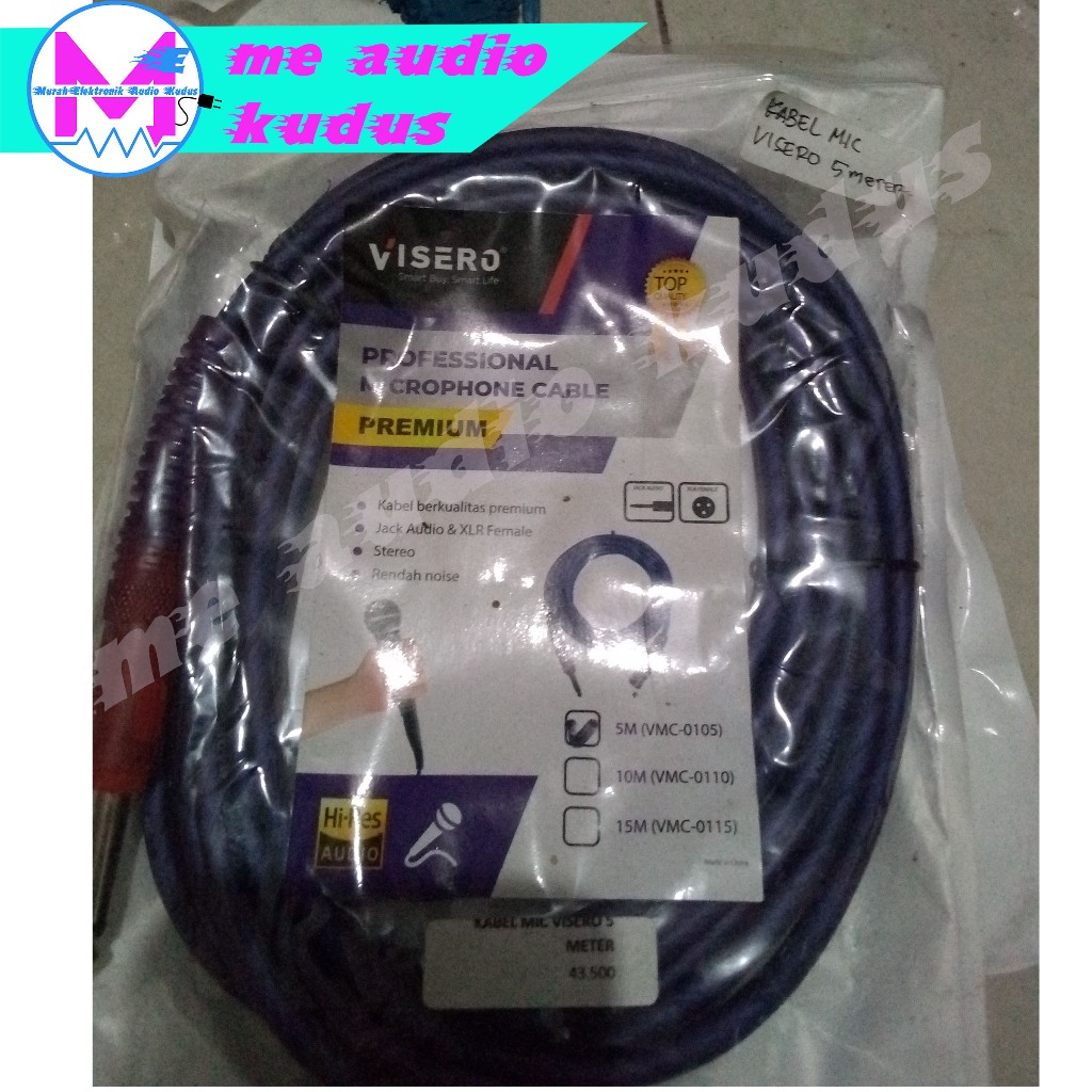 KABEL MICROPHONE VISERO 5 METER/UNIT (NON ROLL)