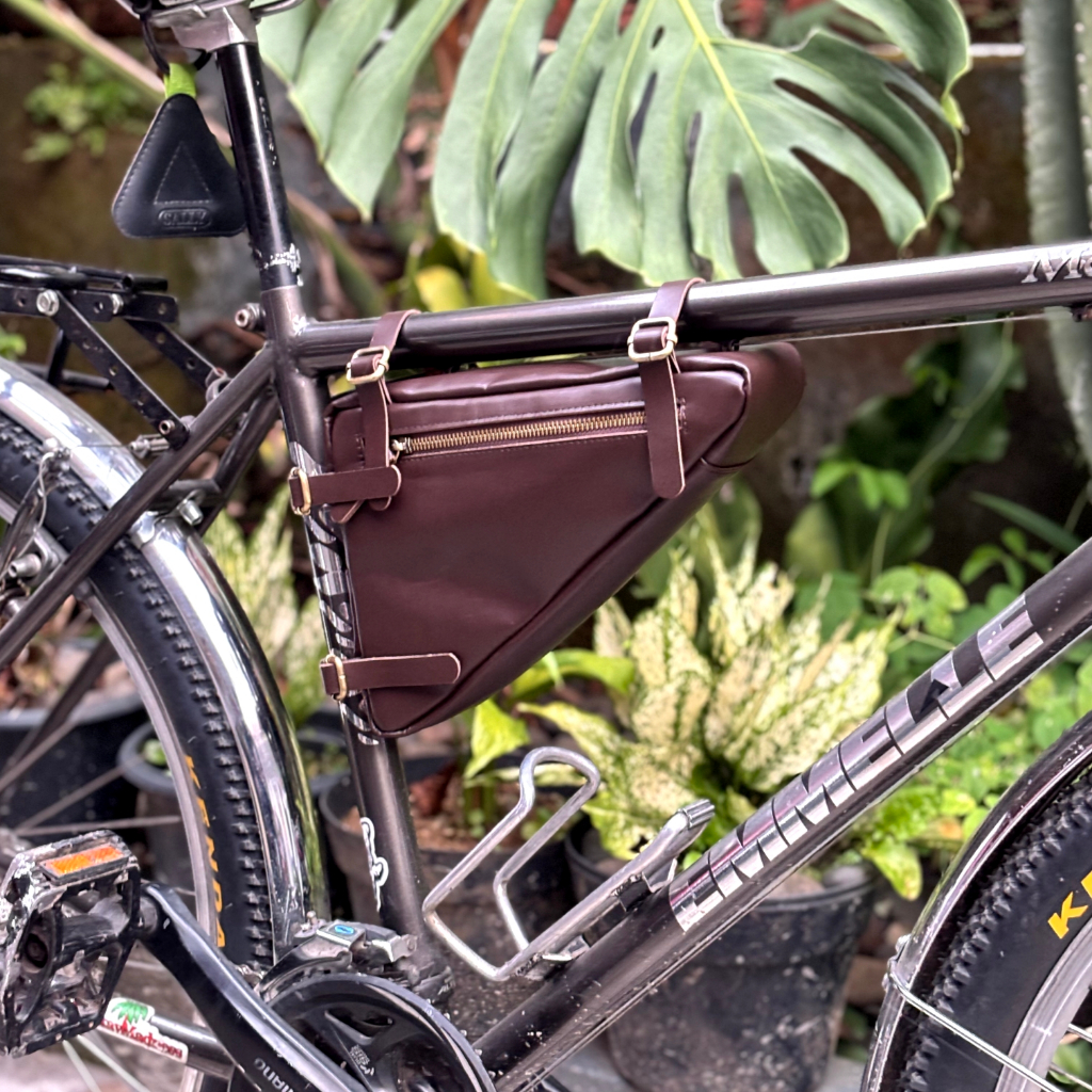 Frame Bag Tas Sepeda Triangle Small Frame Bag Tas Batang Sepeda Tas Sepeda Kulit