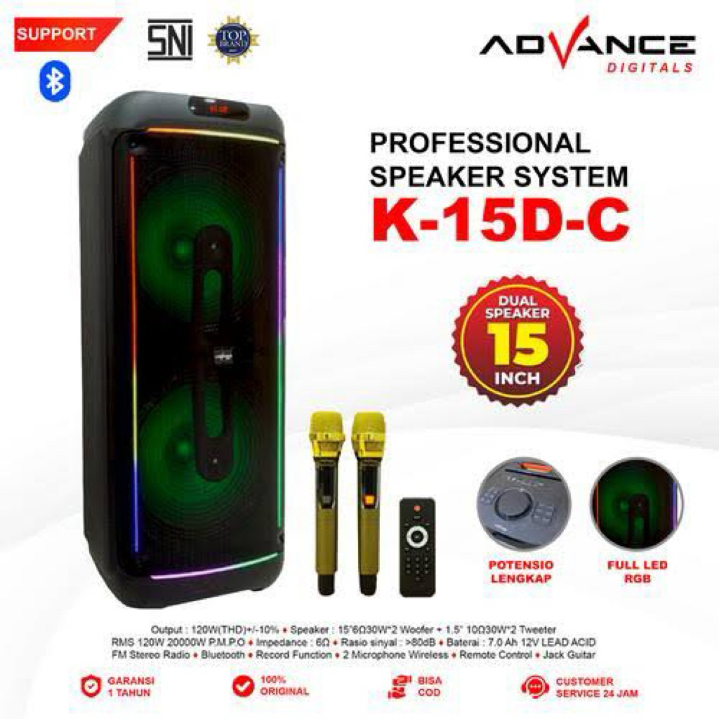Speaker Advance K15D-C Speaker Advance 15 inch double Speaker Advance K15DC Advance Speaker Advance 