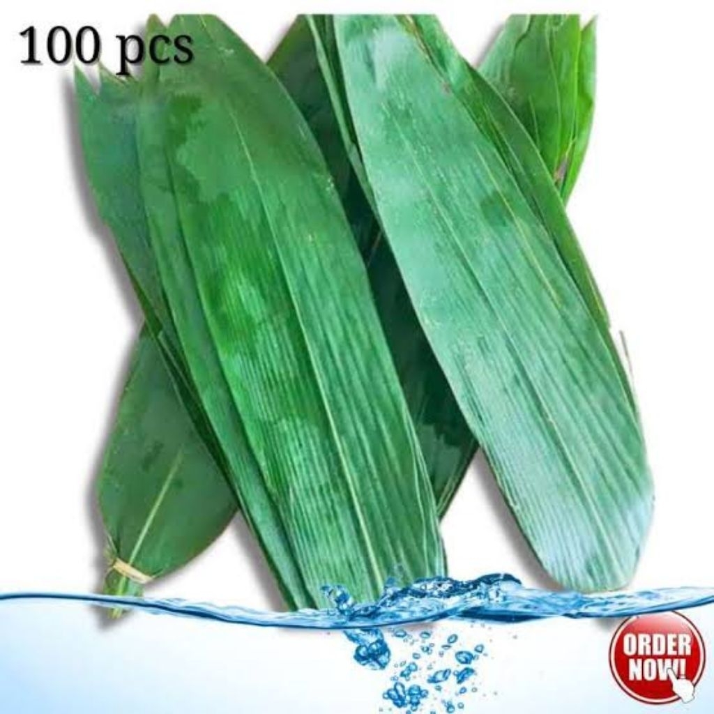 

100 lembar Murah Daun Bambu Segar Khusus Bakcang Daun bambu pilihan- Pembungkus makanan